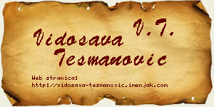 Vidosava Tešmanović vizit kartica